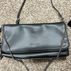 NWT Rebecca Minkoff black purse. Shoulder drop chain and cross body. Black